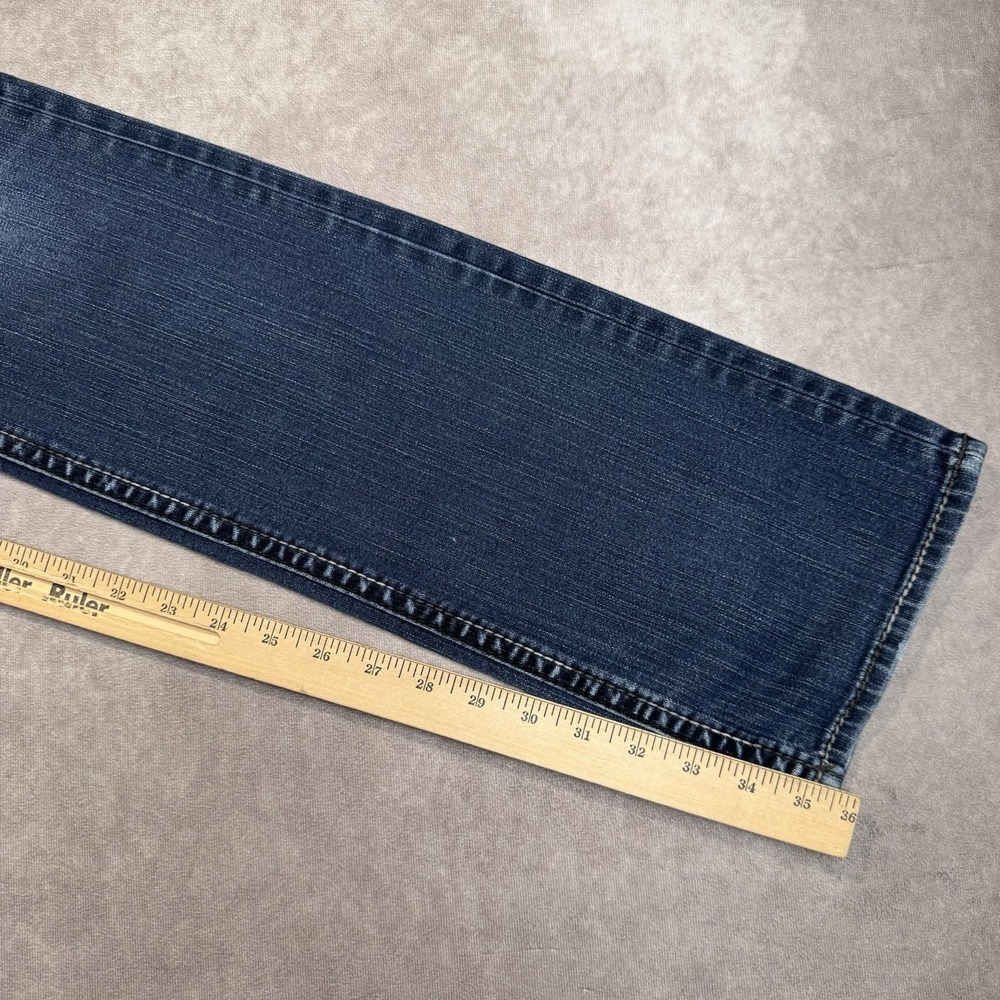 Silver Jeans Womens Size 33x35.5 Aiko Baby Boot Dark Wash Blue Denim Pants Tall - Picture 6 of 14